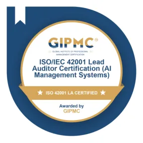 ISO 42001 LA certification badge