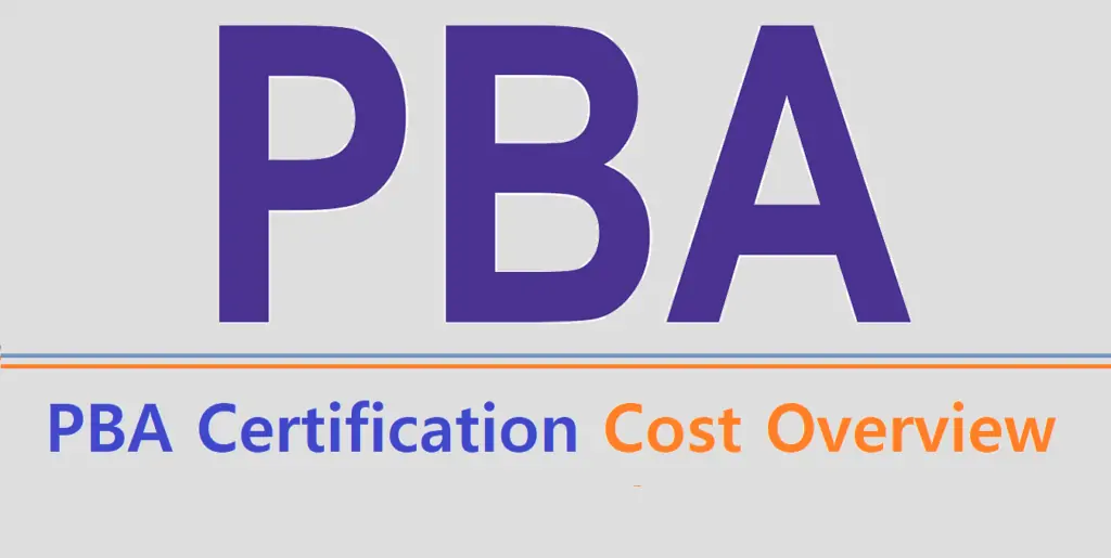 PMI PBA Certification Cost Breakdown