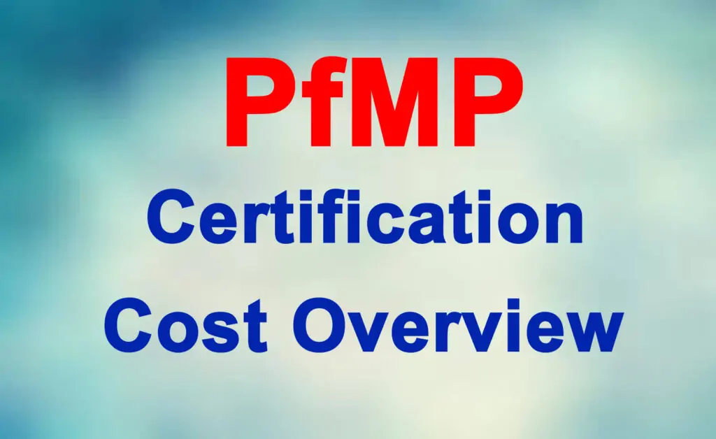 PfMP certification cost Breakdown